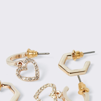 Rose Gold Crystal Earring Multipack