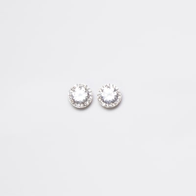 Rose Gold Crystal Stud Earrings