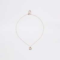 Rose gold cubic zirconia necklace