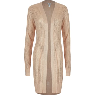 Rose gold diamante knitted cardigan
