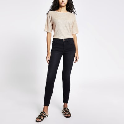 Rose gold diamante knitted T-shirt