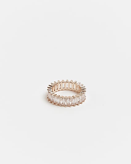 Rose Gold diamante ring
