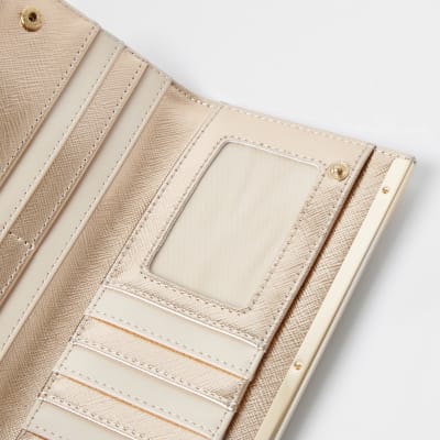 Rose Gold heatseal panel metal top purse