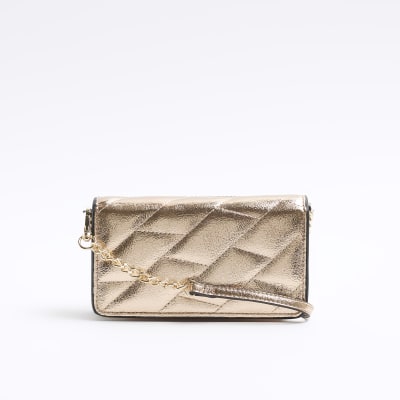 Rose gold cheap bag river island