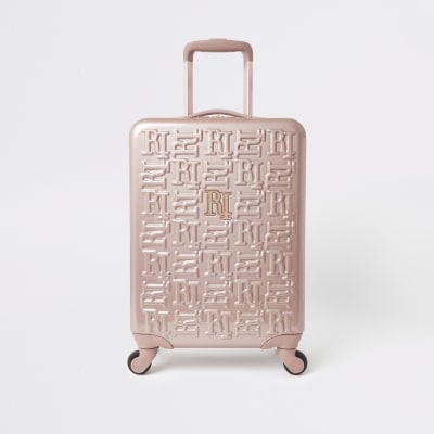 rose gold travel luggage