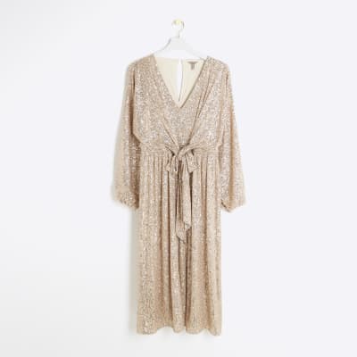 River island rose gold dress sales