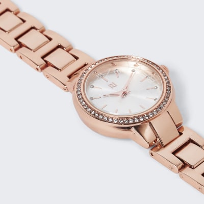 Rose gold Slim Crystal Watch