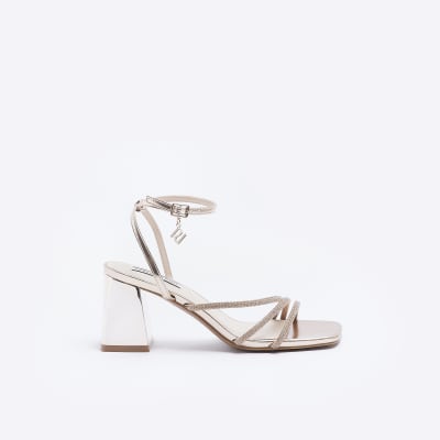 Rose gold 2025 heels river island