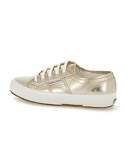 360 degree animation of product Rose gold Superga classic runner trainers frame-4