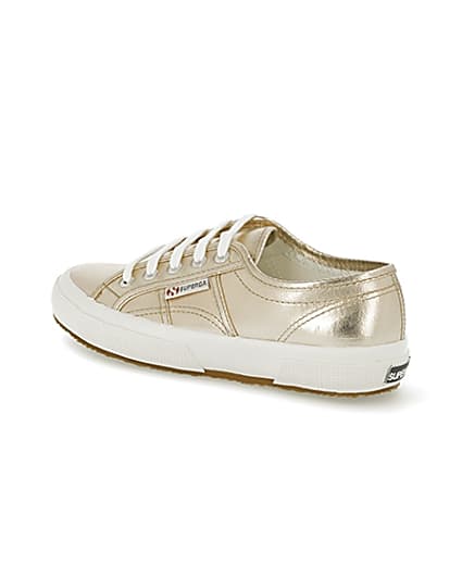 360 degree animation of product Rose gold Superga classic runner trainers frame-5