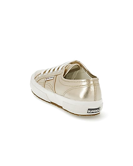 360 degree animation of product Rose gold Superga classic runner trainers frame-7