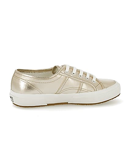360 degree animation of product Rose gold Superga classic runner trainers frame-14