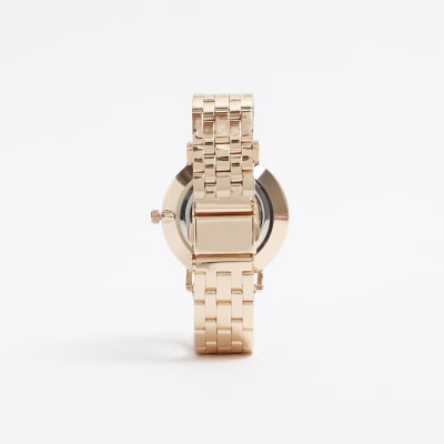 River island sale watch rose gold