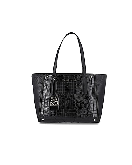 360 degree animation of product RSD Black Croc and Embossed Shopper Bag frame-0