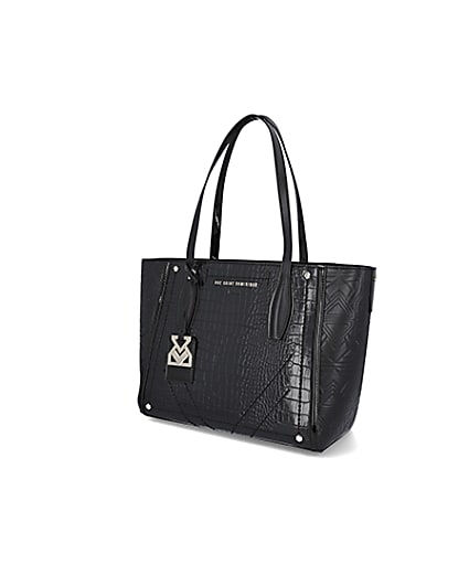 360 degree animation of product RSD Black Croc and Embossed Shopper Bag frame-2