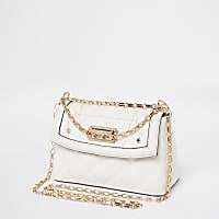 RSD Cream Croc and Quilted Shoulder Bag