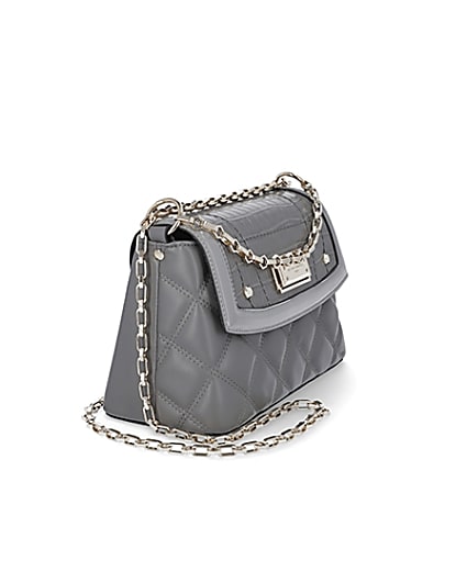360 degree animation of product RSD grey croc and quilted shoulder bag frame-20
