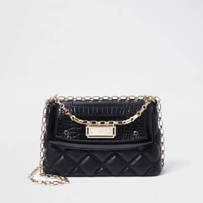 black shoulder bag river island