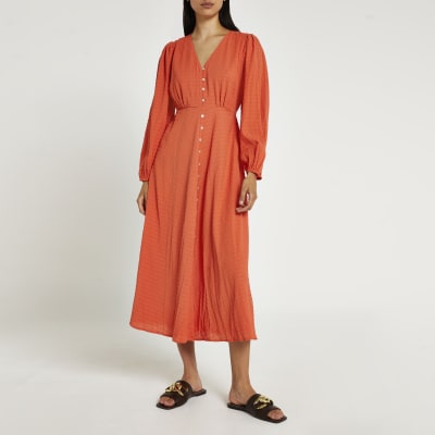 river island button down dress