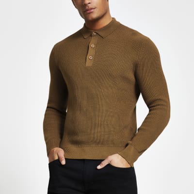 polo long sleeve knit