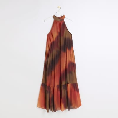 Tahiti Ombre Maxi Dress - Rust/combo