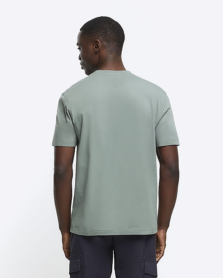 Sage green slim fit t-shirt