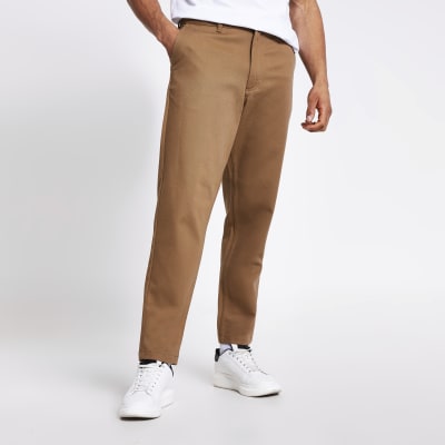 slim fit tapered trousers