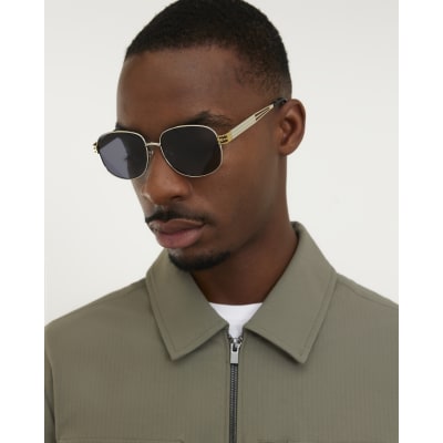 Silver and Gold Square Sunglasses