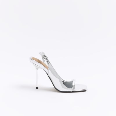 Silver single best sale sole heels