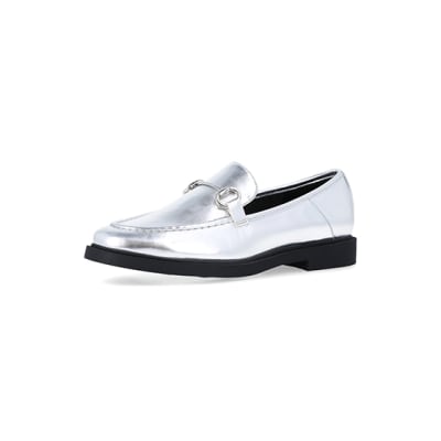 Silver loafers best sale womens uk