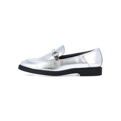 Silver loafers with on sale spikes