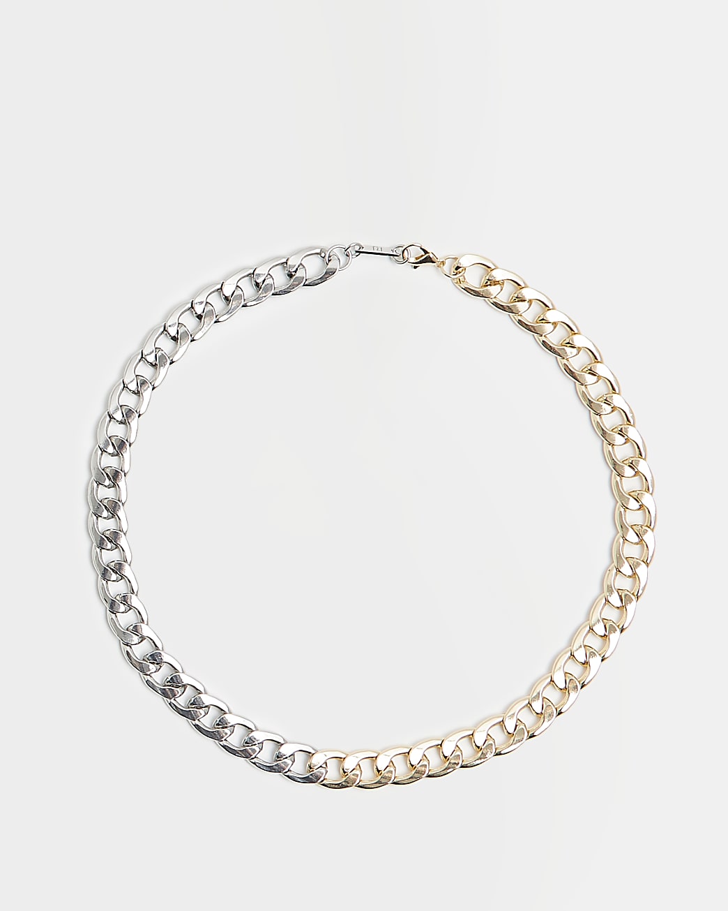 Silver chunky chain link necklace