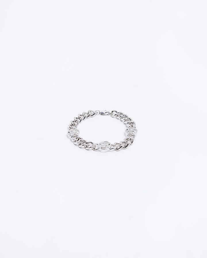 Silver colour chain link bracelet