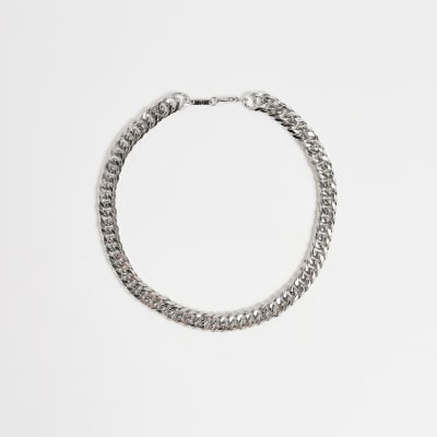 Silver colour chain Necklace | River Island