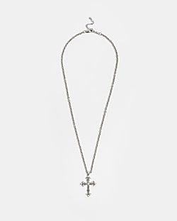 Silver colour Cross Necklace