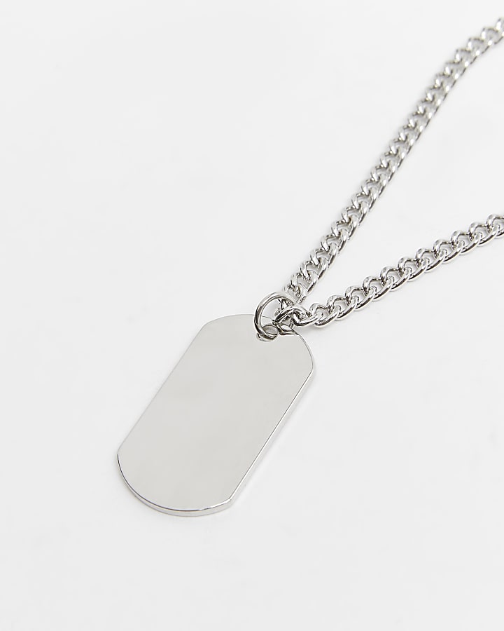 Silver colour Dog Tag Necklace