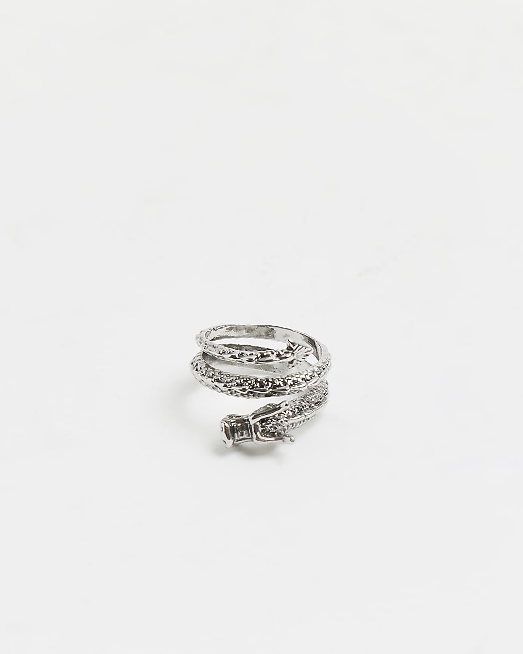 Silver colour dragon wrap ring