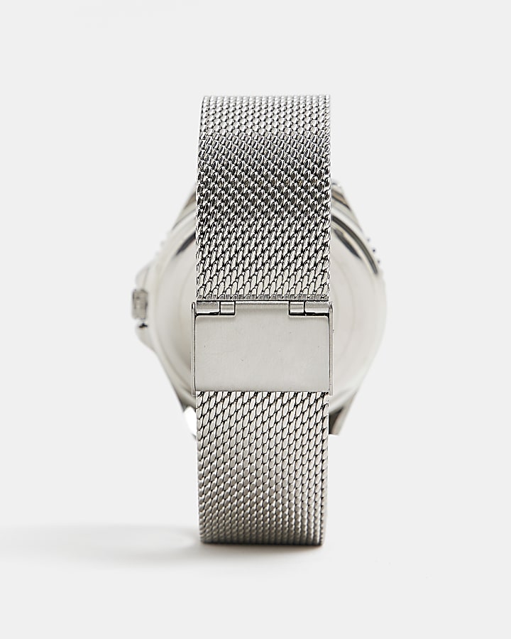 Silver colour Mesh Watch and bangle Gift Set