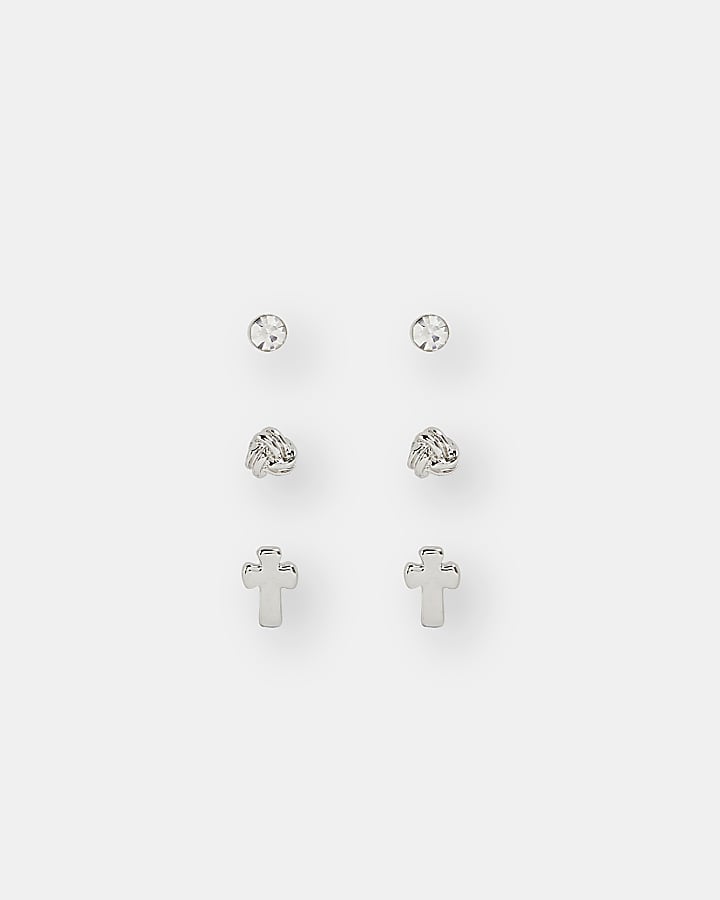 Silver colour multipack Earrings