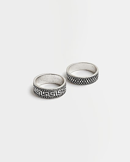 Silver colour multipack rings