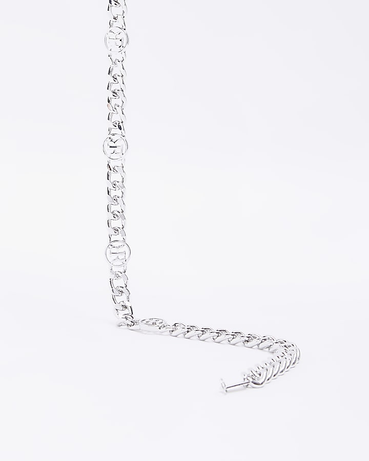 Silver colour RI chain link necklace