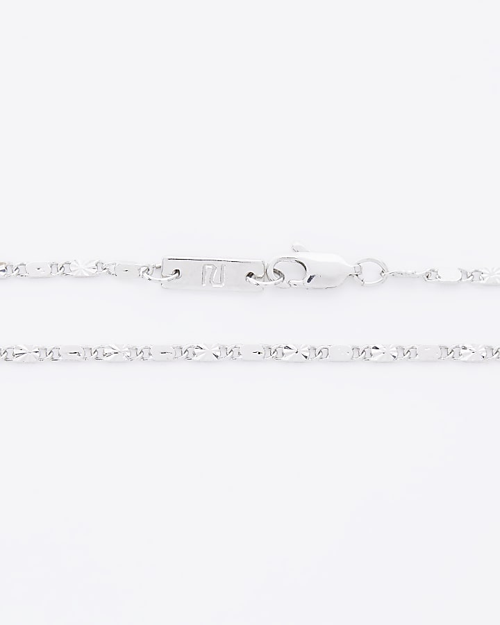 Silver colour thin chain necklace
