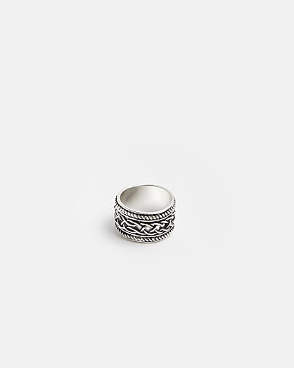 Silver colour Tribal Band ring