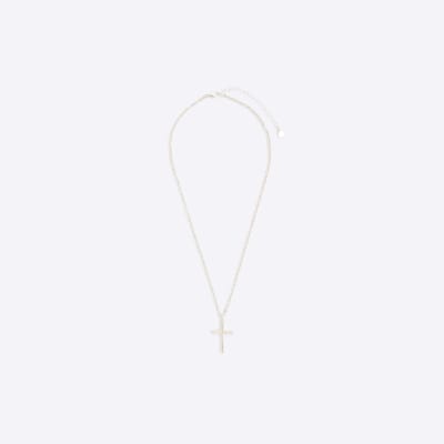 Silver Cross Pendant Necklace