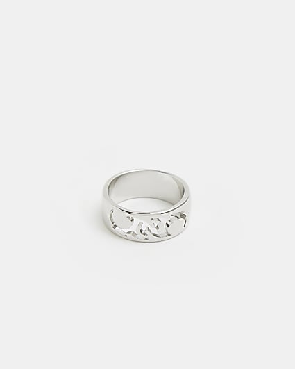 Silver cut out ring