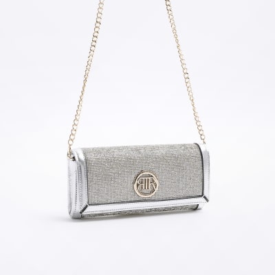 River Island box bag zilver