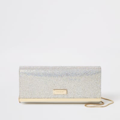diamante clutch bag