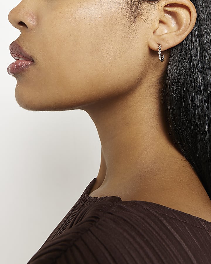 Silver diamante earrings multipack