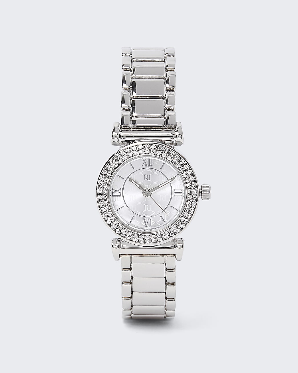 Silver diamante watch