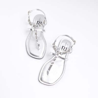 River island silver sales sandals